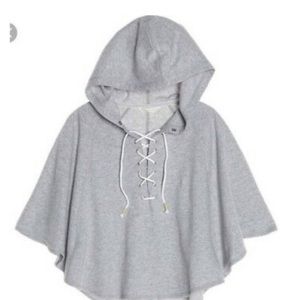 Victoria Secret Lace Up Cropped Hoodie